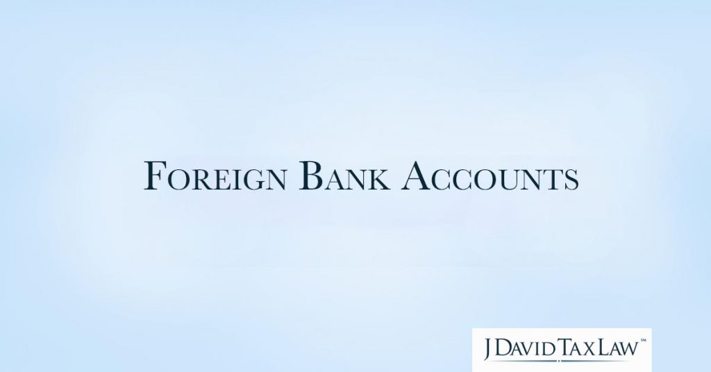 Reporting foreign bank accounts to the IRS