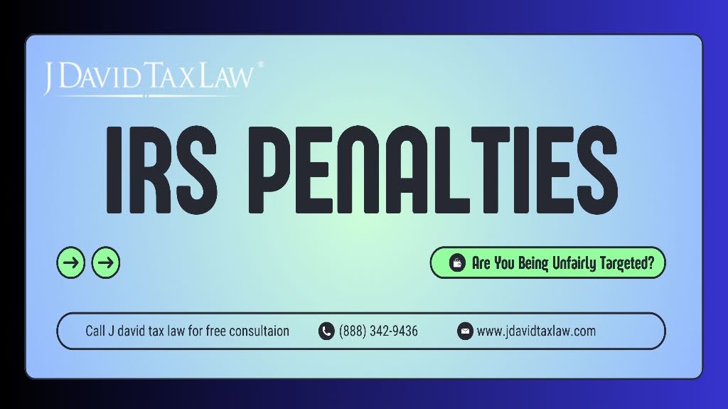 J. David Tax Law exposes IRS penalty truths