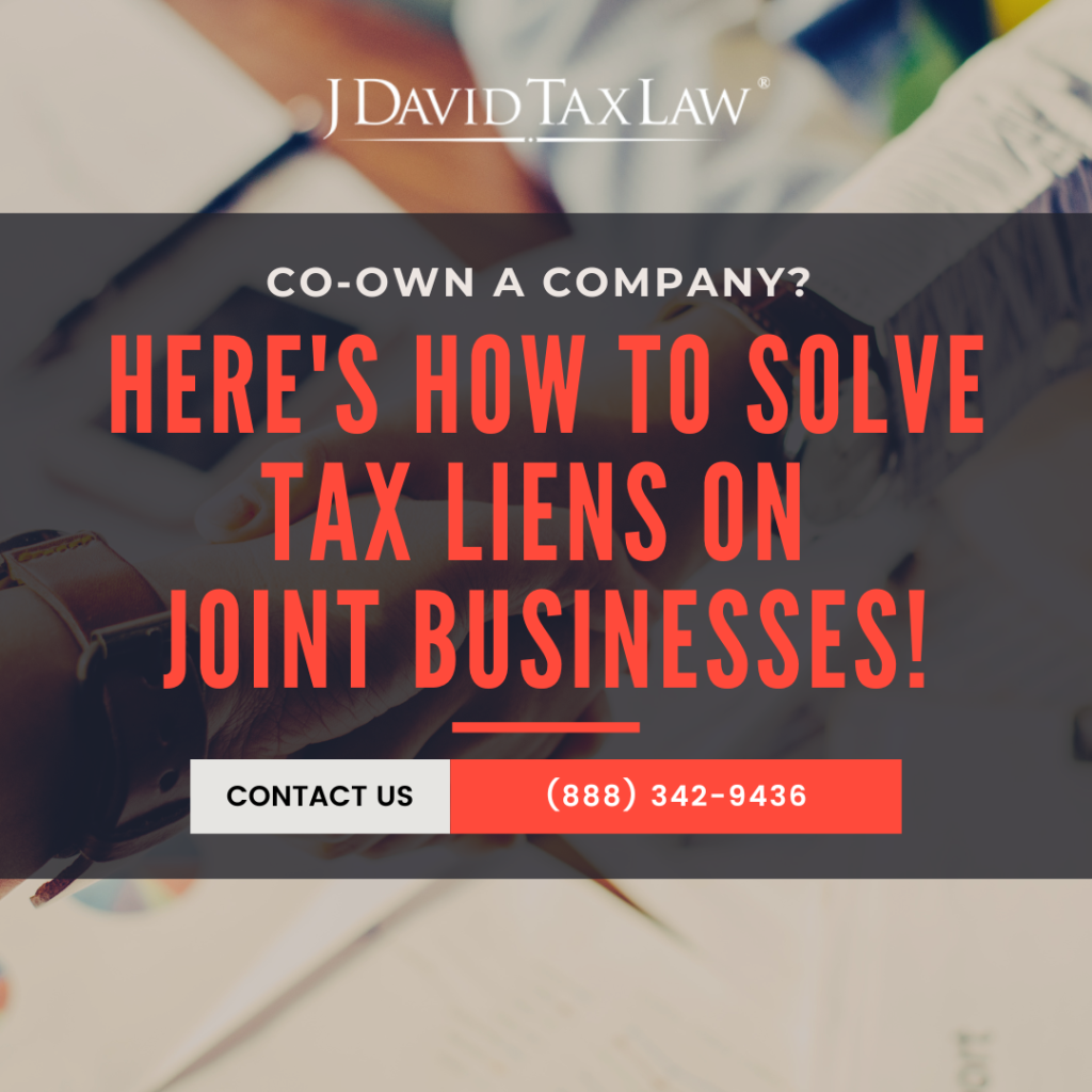 Solve Tax Lien on Joint Businesses