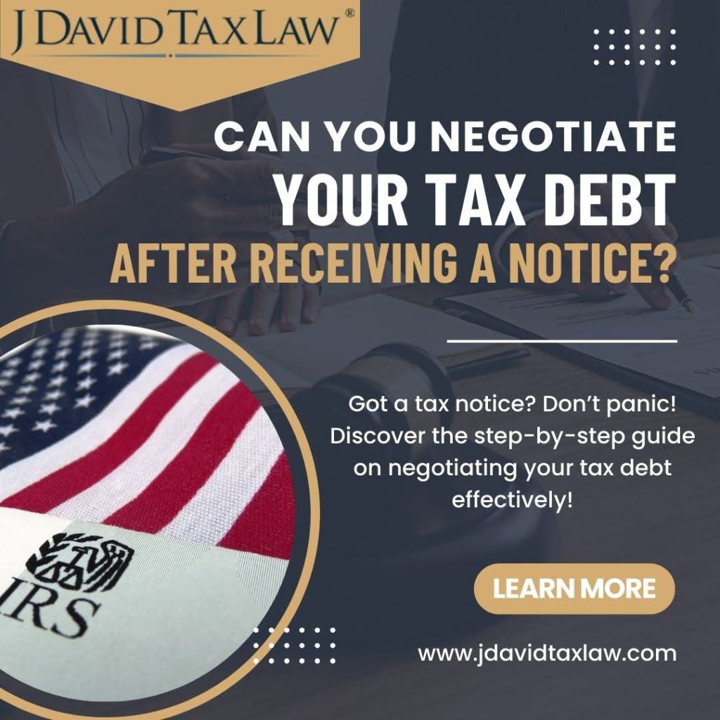 IRS notice tax negotiation help