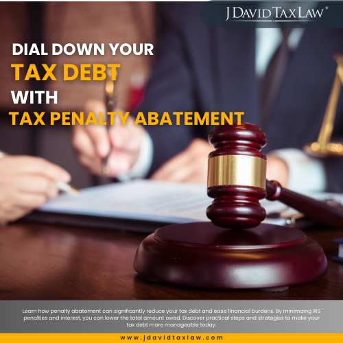 Tax Debt with tax penalty abatement