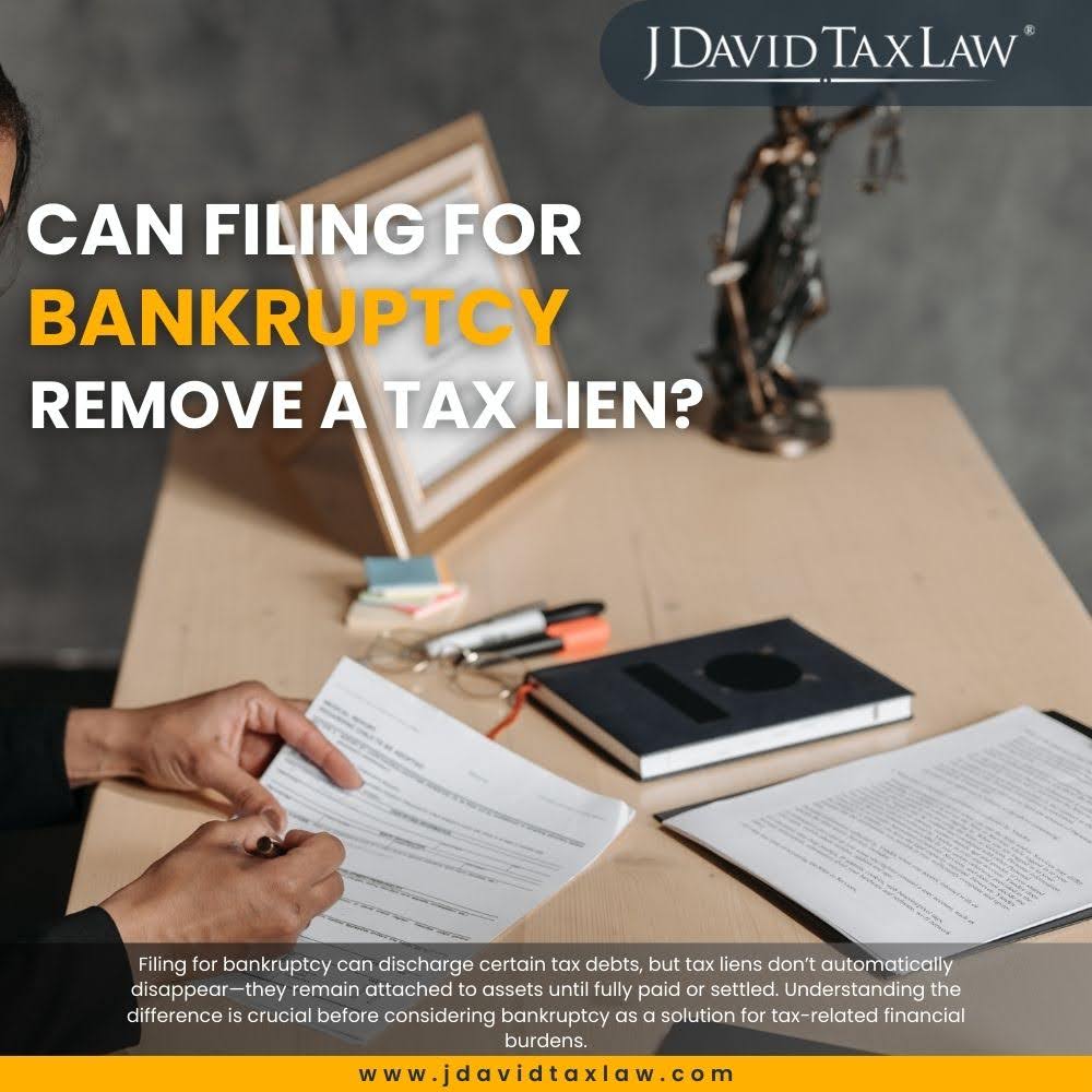 Bankruptcy clear tax lien - J. David Tax Law