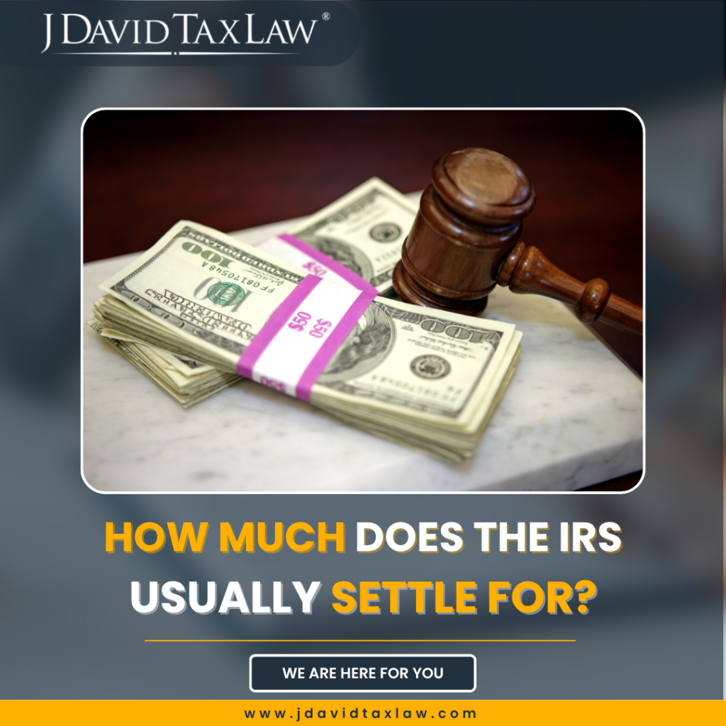 How much does the IRS usually settle for?