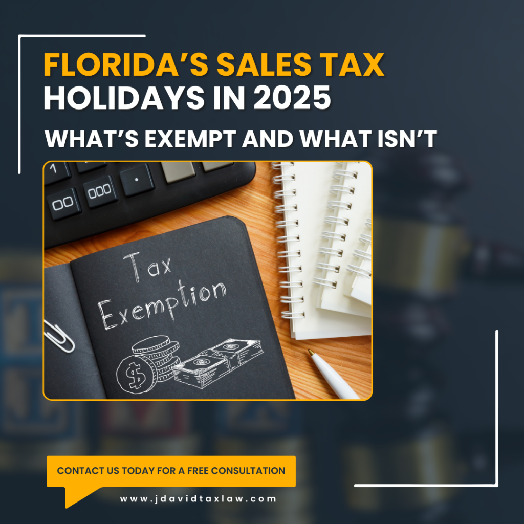 Florida's Sales tax holidays in 2025