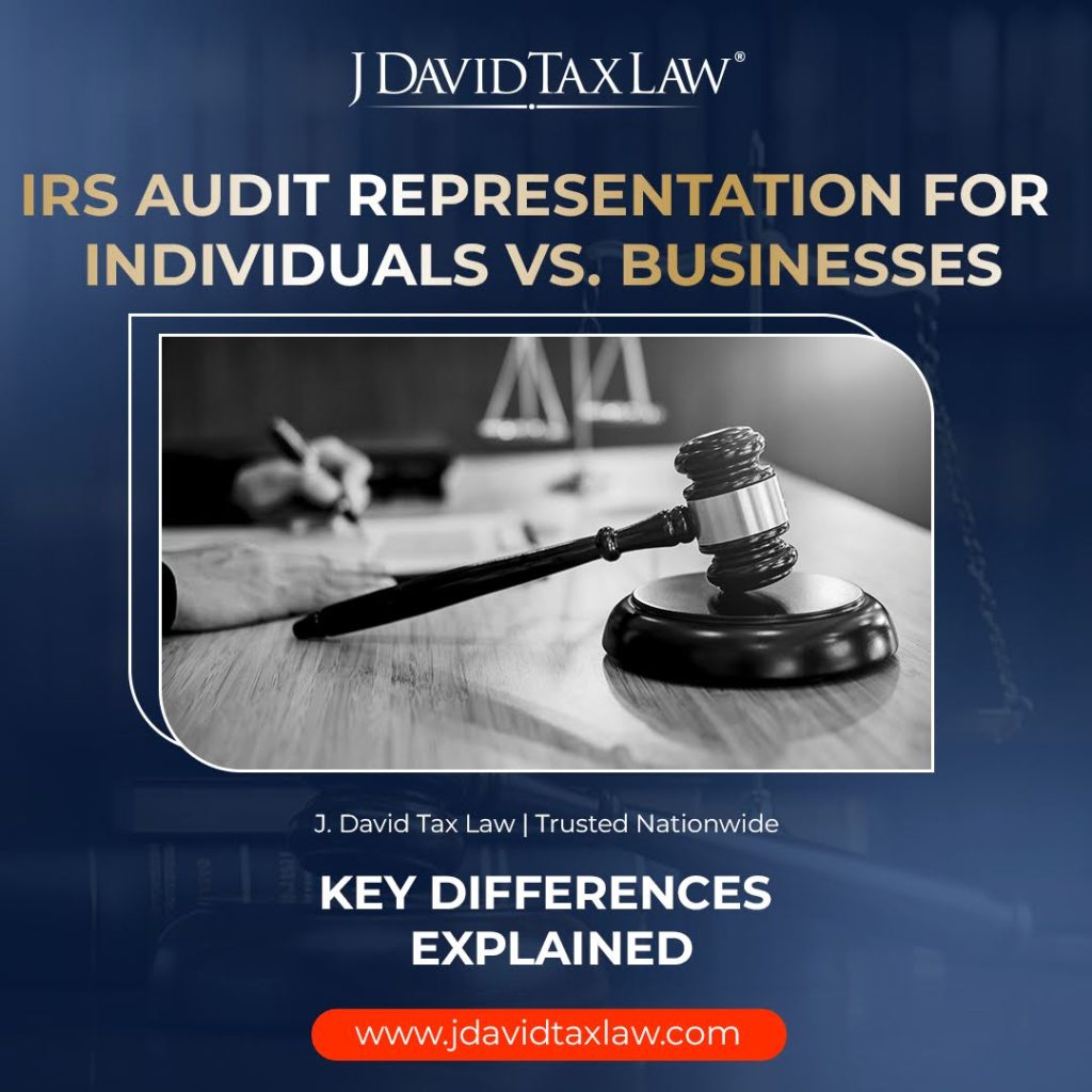 IRS Audit Representation for individuals vs. Businesses