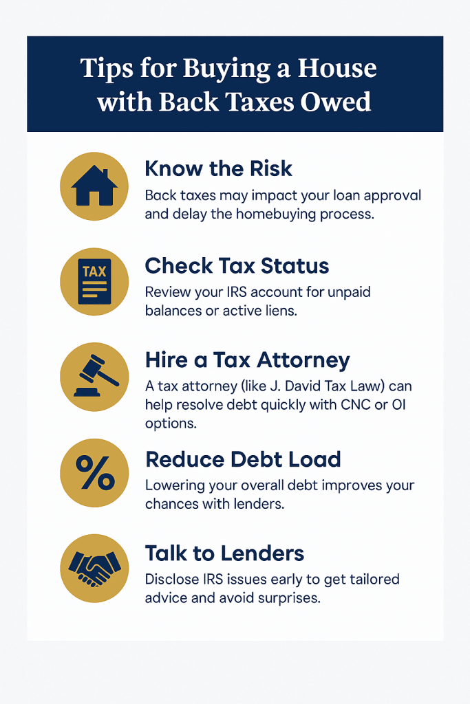 Tips for buying a house with back taxes owed