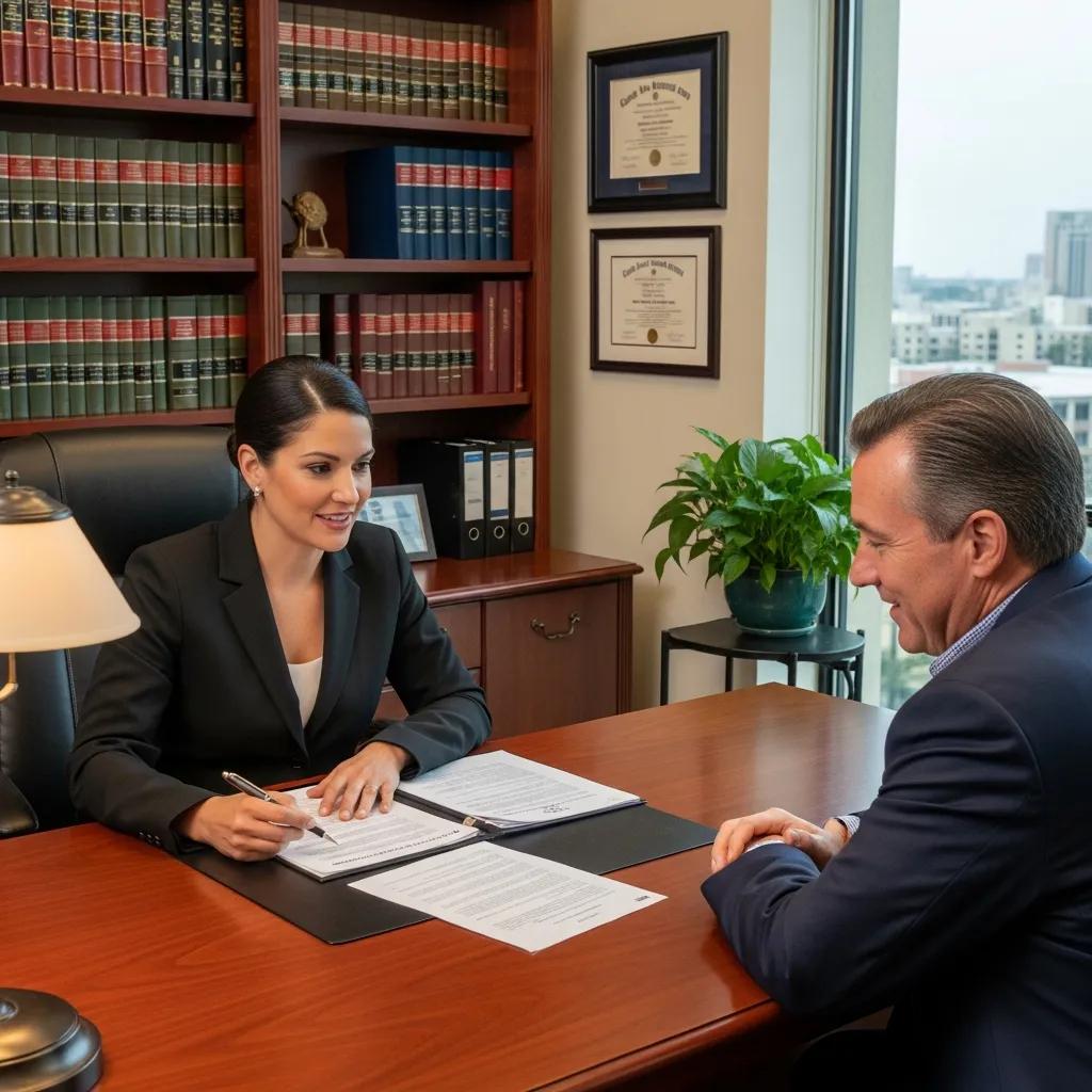 A San Antonio attorney advising a client in an office — professional support for tax relief matters