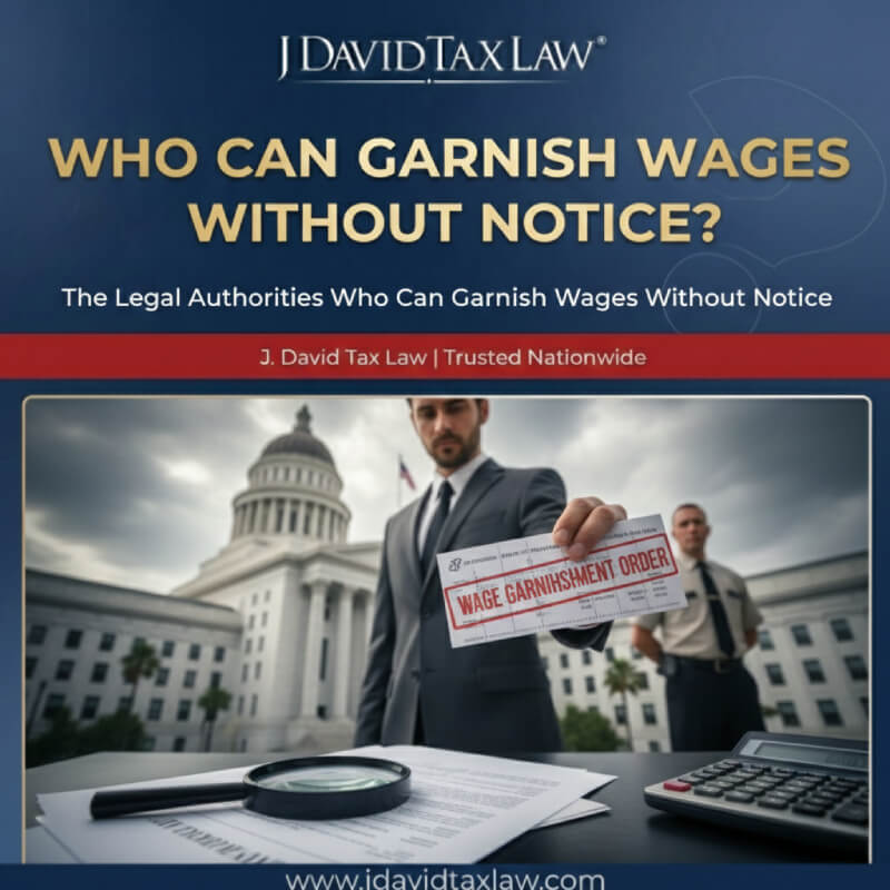Who Can Garnish Wages Without Notice