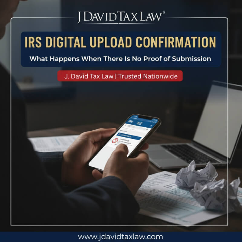 IRS Digital Upload Confirmation and Proof of Submission