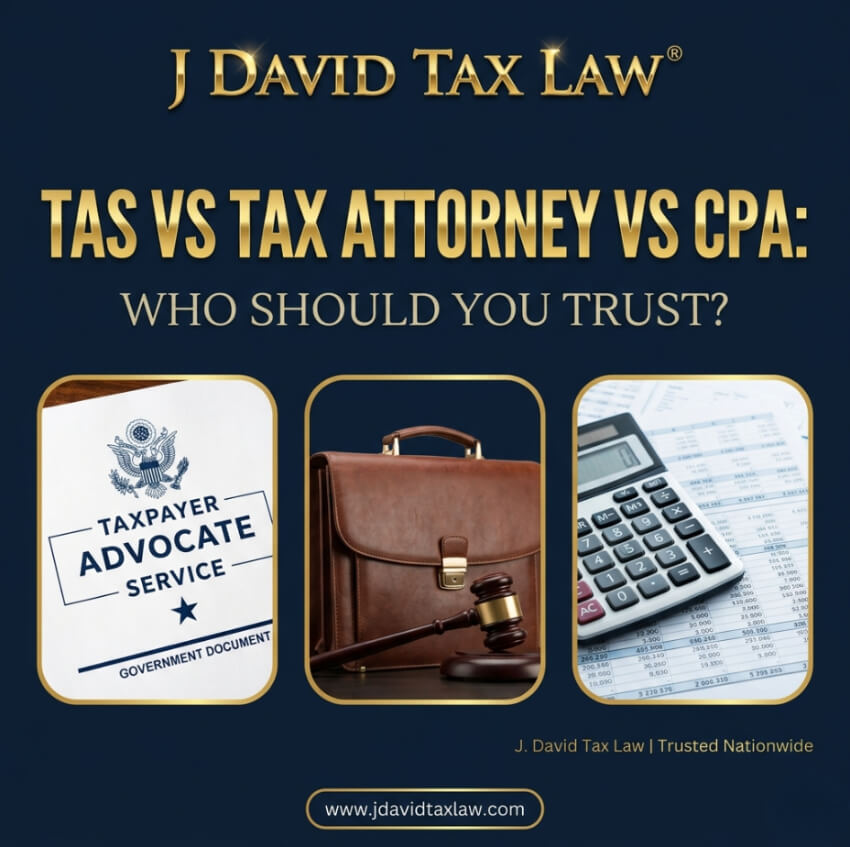 TAS vs CPA vs Tax Attorney Who Should You Choose - Blog Thumbnail